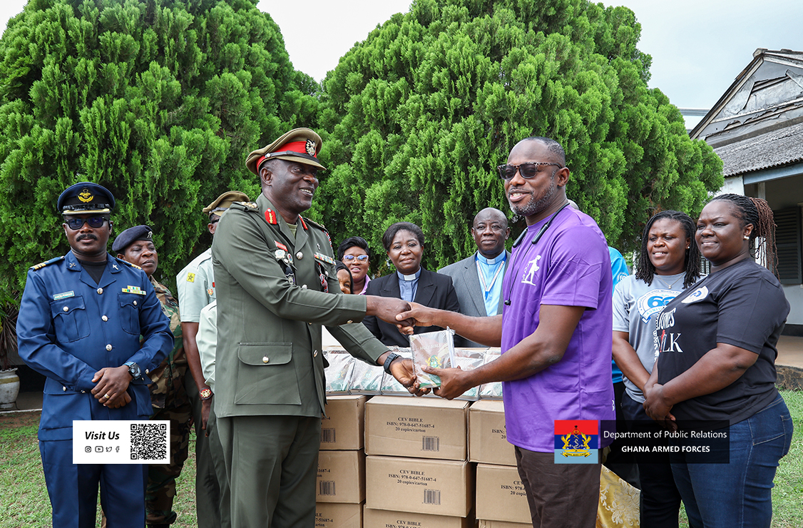 BIBLE SOCIETY GHANA DONATES BIBLES TO GAF