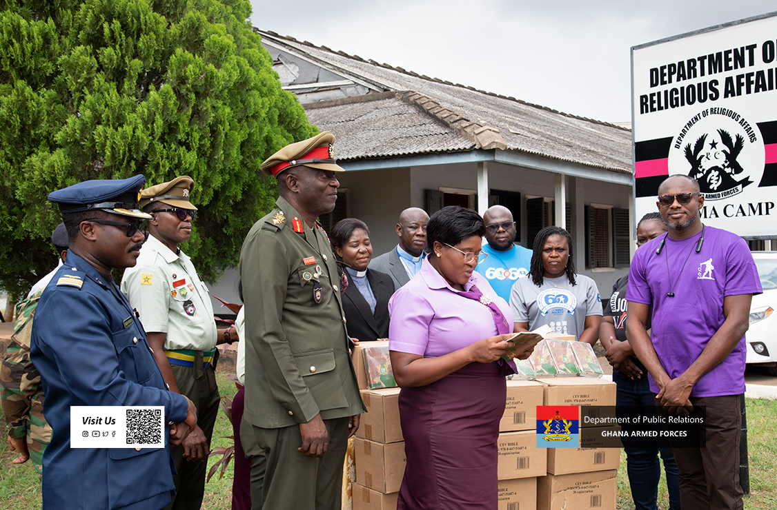 BIBLE SOCIETY GHANA DONATES BIBLES TO GAF - Image 2
